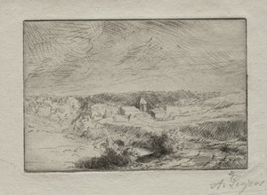 Vesnice Wimille, nedaleko Boulogne. od Alphonse Legros