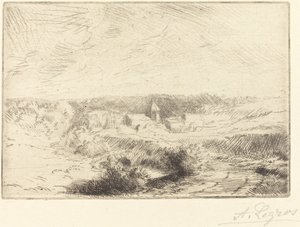 Vesnice Wimille, nedaleko Boulogne Village de Wimille, pres Boulogne. od Alphonse Legros