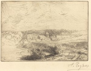 Vesnice Wimille, nedaleko Boulogne Village de Wimille, pres Boulogne. od Alphonse Legros