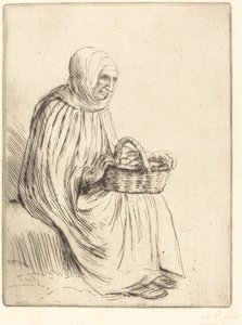 Žena z tržiště od Alphonse Legros