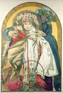 10. výročí vyhlášení nezávislosti Československé republiky od Alphonse Marie Mucha