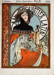 V Latinské čtvrti, 1898 od Alphonse Mucha