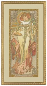 Čtyři roční období: Podzim, 1900 od Alphonse Mucha