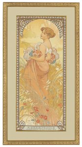 Čtyři roční období: Léto, 1900 od Alphonse Mucha