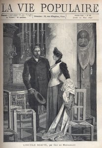 V kostele stojí krásný a elegantní pár mezi svíčkami a modlí se k Bohu. Ilustrace Alfons Maria Mucha (Alphonse Marie Mucha od Alphonse Mucha