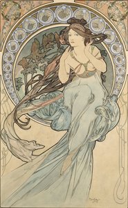 Hudba, 1898 od Alphonse Mucha