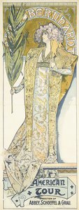 Sarah Bernhardt, American Tour, 1895 od Alphonse Mucha