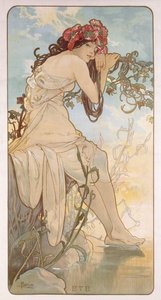 Léto; Ete, kolem roku 1896 od Alphonse Mucha