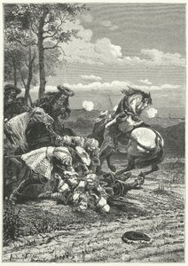 Smrt maršála Turenna v bitvě u Salzbachu od Alphonse Marie de (after) Neuville