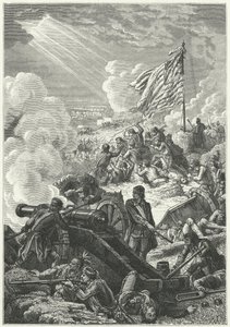 Obrana výšin Bunker Hill proti Britům od Alphonse Marie de (after) Neuville