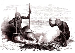 Domorodí kováři z kmene Latuka. jižní Súdán od Alphonse Marie de Neuville