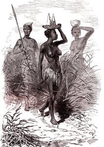 Domorodci z kmene Nuer, údolí horního Nilu od Alphonse Marie de Neuville