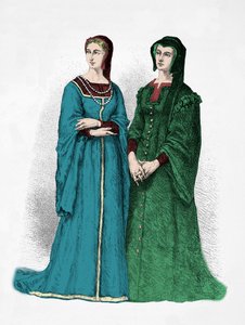 Portrét Louise de Savoie a Marguerite de Valois (rytina) od Alphonse Marie de Neuville