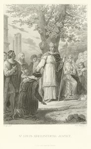St Louis vykonávající spravedlnost od Alphonse Marie de Neuville