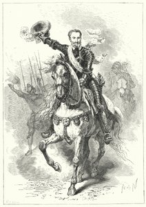Jindřich IV Francouzský v bitvě u Ivry, 1590 od Alphonse Marie de after Neuville