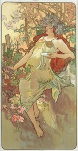 Podzim od Alphonse Mucha