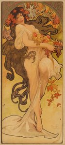 Podzim ze série Les Saisons, c. 1900. od Alphonse Mucha