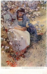 „Blahoslavení čistého srdce, neboť oni uvidí Boha“, 1906 od Alphonse Mucha