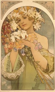 květ od Alphonse Mucha