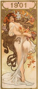 Kalendář na rok 1901, c1900. od Alphonse Mucha