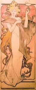 Champagne Ruinart od Alphonse Mucha