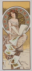 Kalendář šampaňského, cca 1897. od Alphonse Mucha