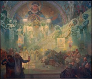 Svatá hora Athos od Alphonse Mucha