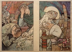 Okno svatého Víta v Praze, karton 1931 od Alphonse Mucha