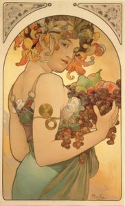 ovoce od Alphonse Mucha