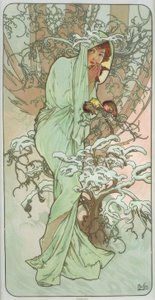 Zima od Alphonse Mucha
