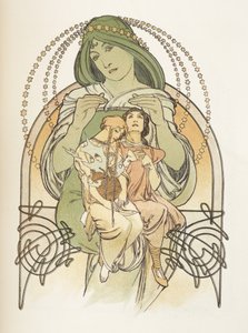 Ilustrace z Ilsee, princezna de Tripoli, 1897 od Alphonse Mucha