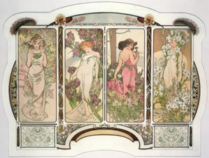 Květiny od Alphonse Mucha