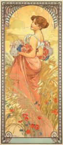 Léto od Alphonse Mucha