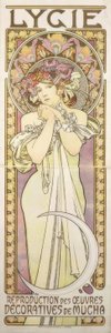 Lygie - Reprodukce dekorativních děl Muchy od Alphonse Mucha