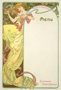 Moët & Chandon / Menu od Alphonse Mucha
