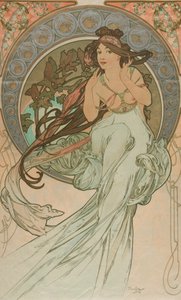 Hudba z umění, 1898 od Alphonse Mucha