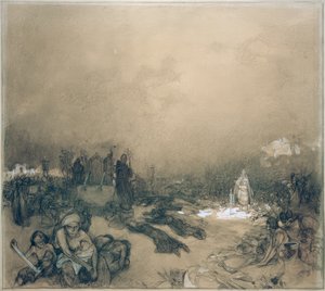 Po bitvě na hoře Vítkov od Alphonse Mucha