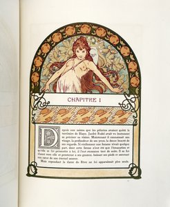 Stránka z Ilsee, princezna de Tripolis, 1897 od Alphonse Mucha