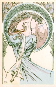 "Poezie", 1900 od Alphonse Mucha