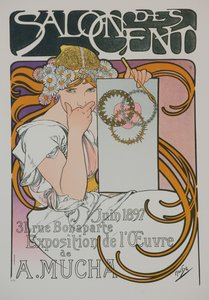 Plakát k výstavě A. Muchy v Salon des Cent, 1897.