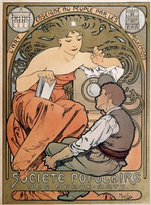 Plakát pro Popular Society of Fine Arts, 1897.