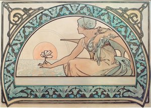 Seerose od Alphonse Mucha