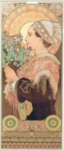 Silberdistel od Alphonse Mucha