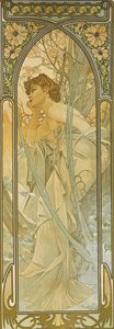 The Times of the Day: Večerní sen od Alphonse Mucha