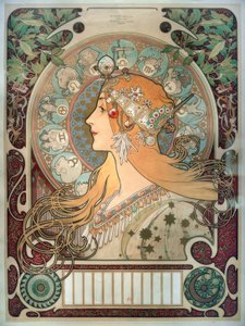 Kalendář zvěrokruhu od Alphonse Mucha
