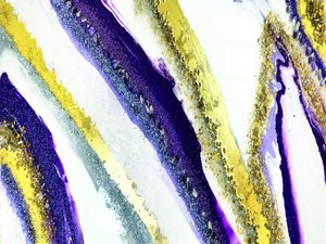 Fialový zlatý třpytivý proud od Alyson Storms