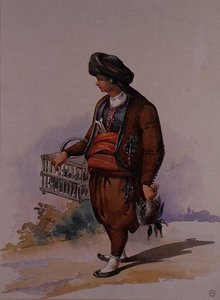 A Duck Seller, c.1855 od Amadeo Preziosi