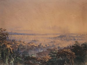 Pohled na Konstantinopol, 1866 od Amadeo Preziosi