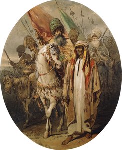 Arab Warriors Advancing, 1855 od Amadeo Preziosi