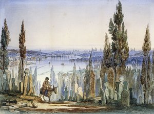 Konstantinopol z Eyuba, od Amadeo Preziosi